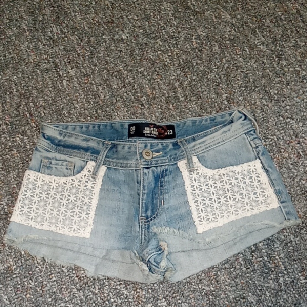 Hollister Short Short Low Rise Jean Shorts Juniors Size 00